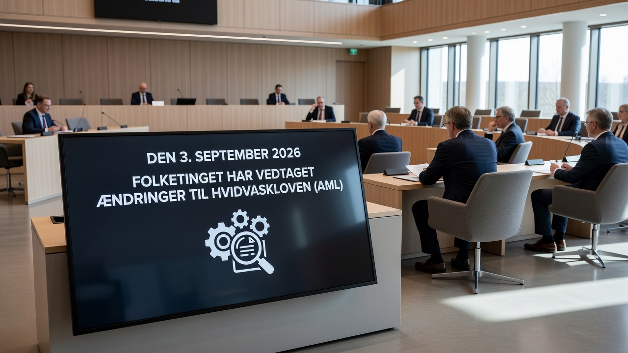 Illustration af dansk lovgivning om anti-money laundering for gambling i 2026